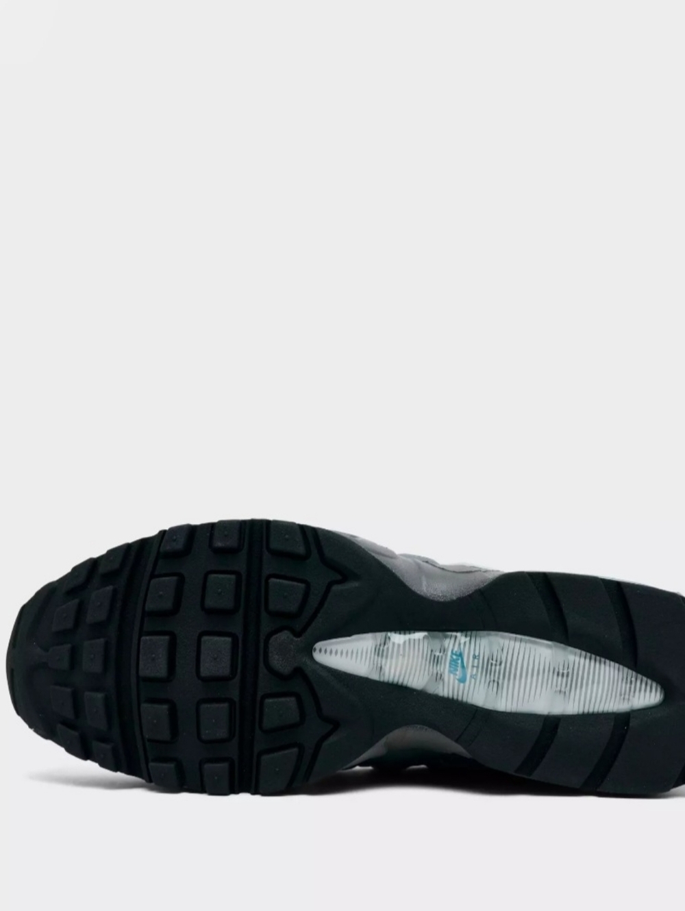Nike Air Max 95 Grey White with Teal Tongue Accents - Picture 6 of 6